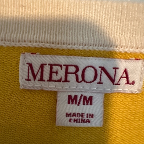 Merona Yellow and Black Striped Cardigan Sweater - Picture 2 of 3